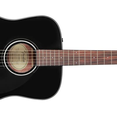 Fender CD-60 V3 Dreadnought Acoustic Guitar, Black w/ Hard Case image 2