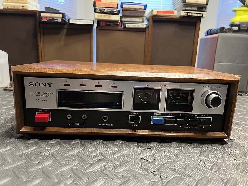 Vintage Sony TC-255 reel to reel tape player with manual