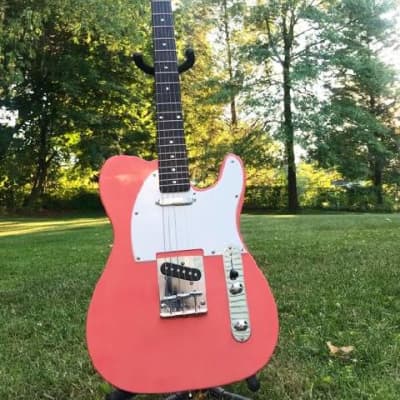 Pellittiere Guitars Coral Pink T-Style Electric Guitar 2020 Coral Pink image 1