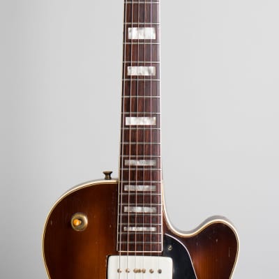 Guild  Aristocrat M-75 Thinline Hollow Body Electric Guitar (1956), ser. #3390, original brown hard shell case. image 8