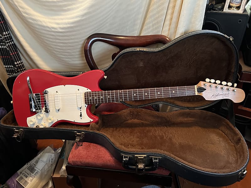 Kalamazoo electric guitar 2 pickups 1960's red Reverb