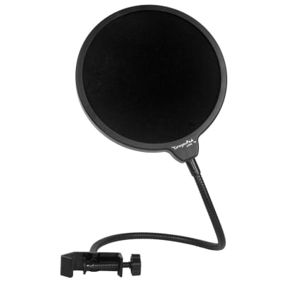 Dragonpad Usa Microphone Pop Filter, For Blue Yeti, Blue Snowball - Flexible Gooseneck Microphone Mount And Double Layer Sound Shield Guard Windscreen image 1