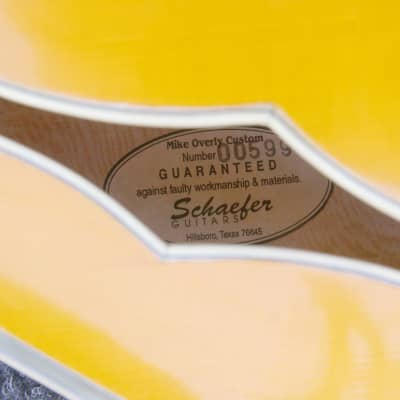 Schaefer Archtop Acoustic Mike Overly Custom 1999 Serial #5 image 10