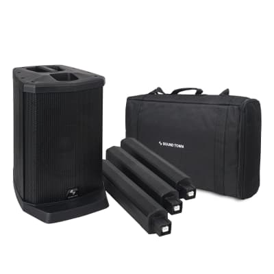 CARPO-L1 | Portable Line Array Column PA/DJ System w/ 200W RMS, 8" Subwoofer, 1 x Speaker, 2 x Spacers, TWS Bluetooth, 3-Channel Mixer, Carry Bag image 7