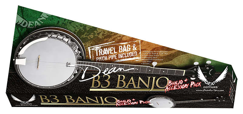 Dean Banjo Pack w/Gig Bag Strap & Pitch Pipe image 1