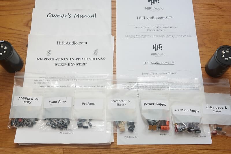 Realistic STA-2000 restoration kit filter capacitor repair rebuild fix  			