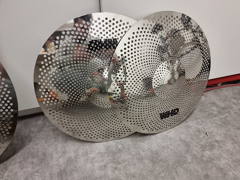 WHD Practice quiet cymbal set Swiss holes real feel HiHat, Reverb