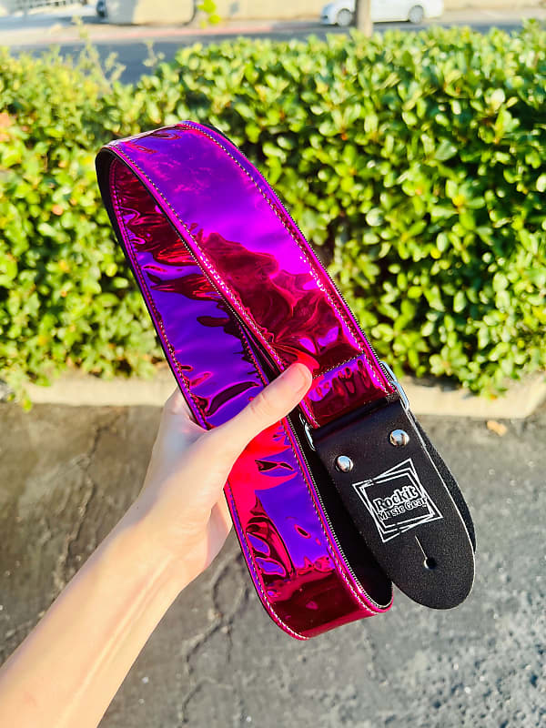 Magenta Chrome Guitar Strap Reverb