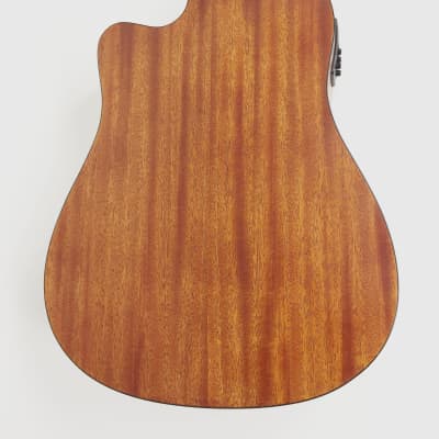 Haze W1654CEQM Solid Mahogany Top Built in Tuner/EQ Electro-Acoustic Guitar, 10W Amp, Accessories Pack image 7