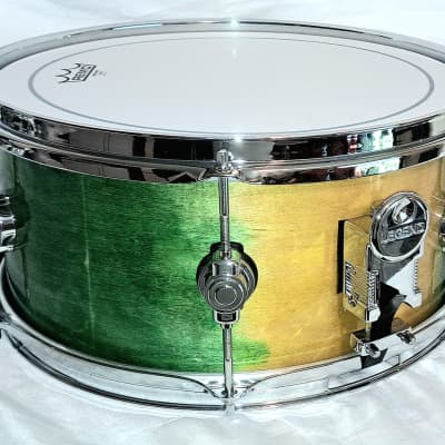 MARTIAL PERCUSSION HANDCRAFTED 14 x 6.5" MAPLE SNARE DRUM 2023 - TIEDYED DENIM LACQUER imagen 8