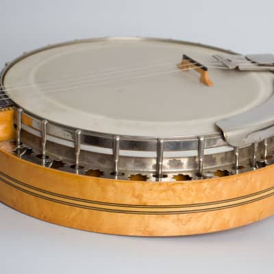 Bruno Royal Artist Style A Tenor Banjo, made by Wm. Lange (1926), original black hard shell case. image 18
