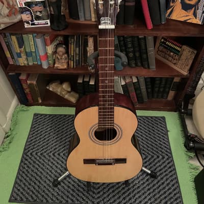 1960’s Made in Japan Zim Gar Acoustic  Parlor  guitar Natural for sale