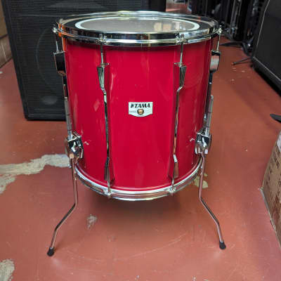 1980s/1990s Tama Made In Japan Rockstar-DX "Hot Red" Wrap 16 x 16" Floor Tom - Looks Really Good - Sounds Great! image 1
