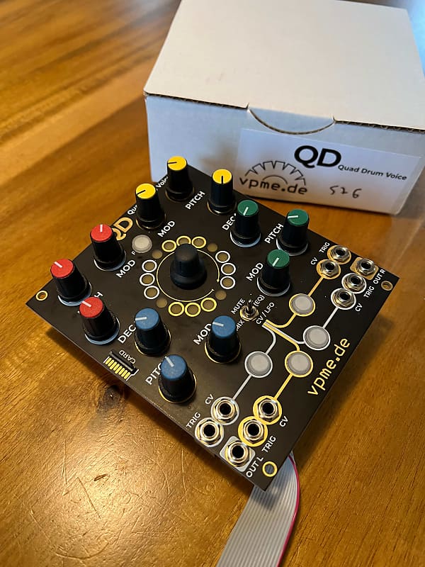 vpme.de QD Eurorack Quad Drum Voice Module Black Reverb