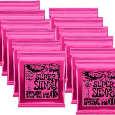 Ernie Ball 2223-12 Super Slinky Electric Guitar Strings (Box of 12 Sets) for sale