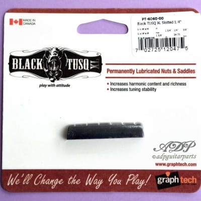 Graph Tech Black Tusq XL PT-6060-00 Epiphone Slotted nut 43.84mm for sale
