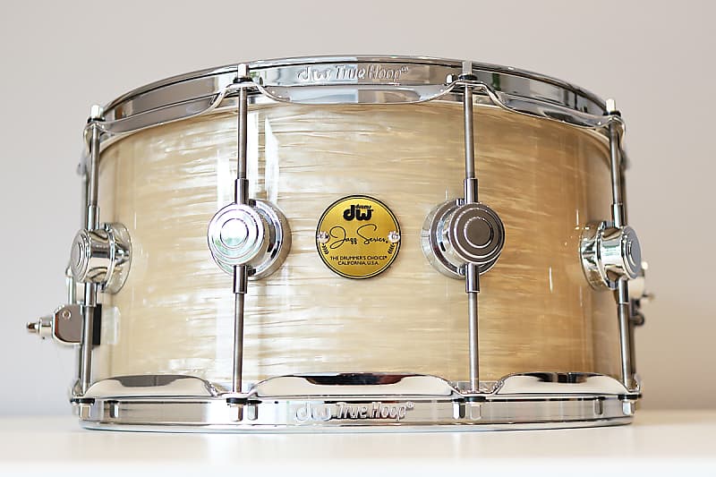 DW Jazz Series Cherry/Gum 6.5" x 14" Snare Drum w/ VIDEO! Creme Oyster FinishPly image 1