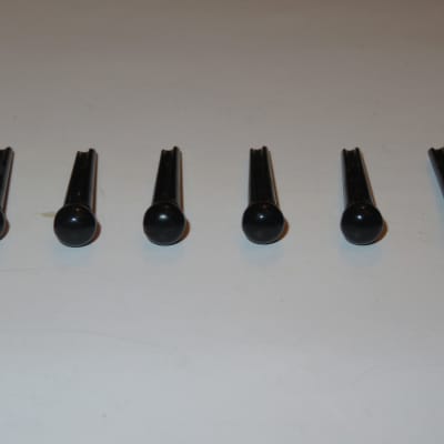 Acoustic Guitar Pins - Black - Set of 6 - Great Condition!!!!!! image 3