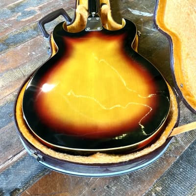 EKO Florentine Bass guitar 1960’s - Sunburst original vintage italy vox image 11