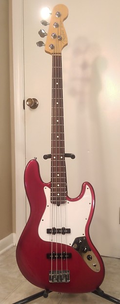 Fender 50th Anniversary American Standard Jazz Bass 1996 Red image 1