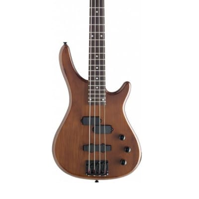 Stagg 4-String Fusion Bass Guitar - Walnut Stain for sale
