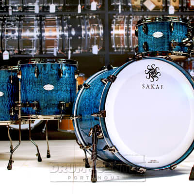 Sakae Celestial 5pc Drum Set Drum Set Caribbean Blue Tamo - Clearance Deal image 2
