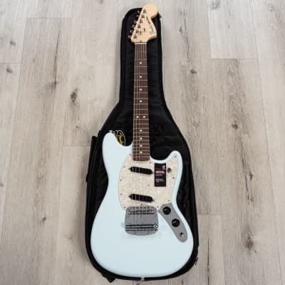 Fender American Performer Mustang Electric Guitar Rosewood Satin Sonic Blue image 10