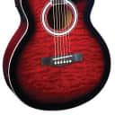 Indiana Acoustic-Electric Guitar Madison Series Deluxe Quilted Red