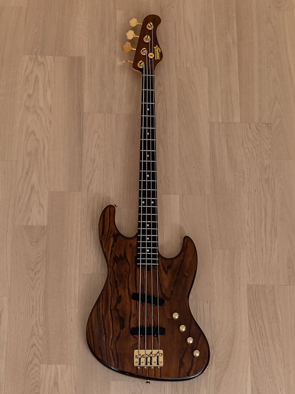 Moon JJ-4 Jazz Bass Guitar Walnut Ash Body Japan w/ Kent Armstrong Pickups
