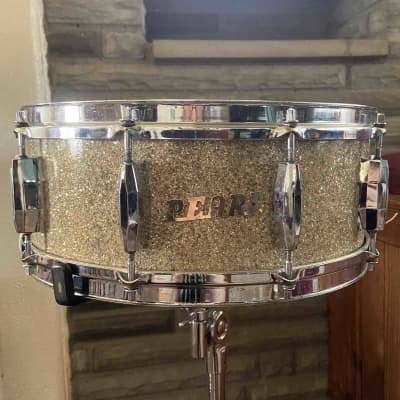 Pearl 5.5x14 Snare Drum Ginger Glitter 1960s image 2
