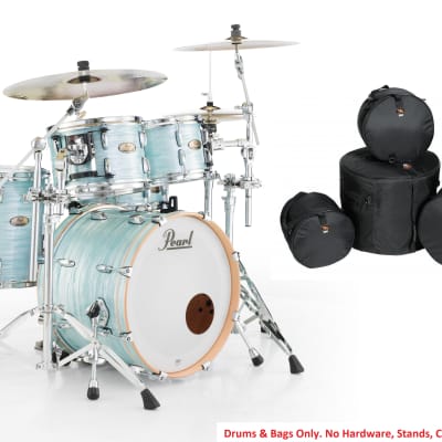 Pearl Session Studio Select Ice Blue Oyster 20x14/10x7/12x8/14x14 Drums Shell Pack & GigBags Authorized Dealer image 1