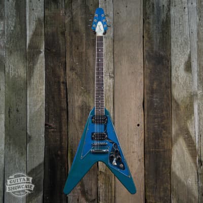 Gibson Flying V 1981 Blue Refin w/ Gibson Reissue PAFs image 5