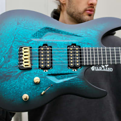 Aristides 060 Dark Teal Marble Burst Satin - Featuring BKP Pickups