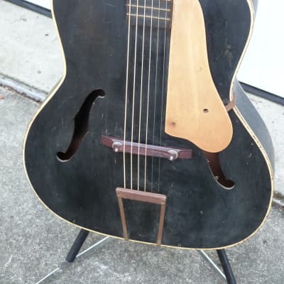 Marvel  Marvel archtop arched top guitar  1940's  black image 3