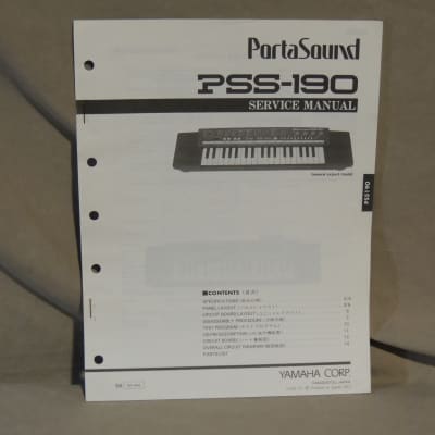 Yamaha PortaSound  PSS-190 Service Manual [Three Wave Music]