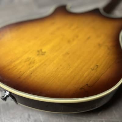 Zuwei Double cut semi hollow Tobacco Burst with gig bag!Channel your inner Phish image 8