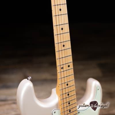 2021 Fender MIM Deluxe Stratocaster HSS VegaTrem w/ Case - Blizzard Pearl image 5