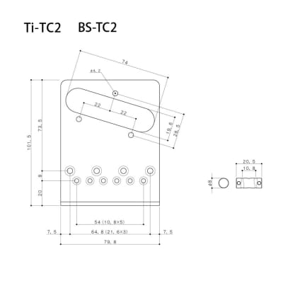 Gotoh Ti-TC2 TITANIUM Saddle Dual Load Bridge for Fender Telecaster Tele - CHROME image 4