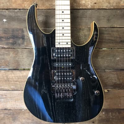 Ibanez RG370AHMZ-SWK Silver Wave Black | Reverb