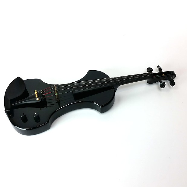 Fender FV 1 Electric Violin Black w Case Shoulder Rest Bow Case Strap