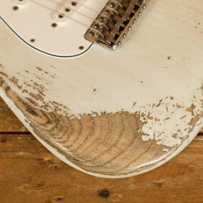 Fender Custom Shop '60 Strat Heavy Relic Rosewood Olympic White image 7