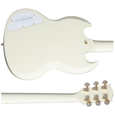 Gibson Custom Shop 60th Anniversary 1961 Les Paul SG Custom Guitar w/ Sideways Vibrola - Polaris White image 6