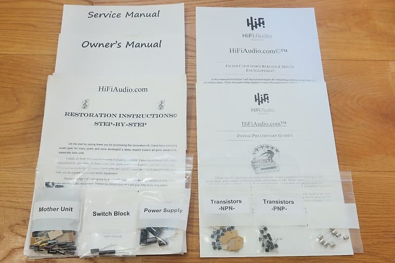 Pioneer CT-F750 restoration kit filter capacitor repair rebuild fix  			