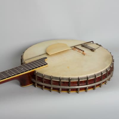 Gibson  Style GB Guitar Banjo (1922), ser. #11577 (FON), black tolex hard shell case. image 7