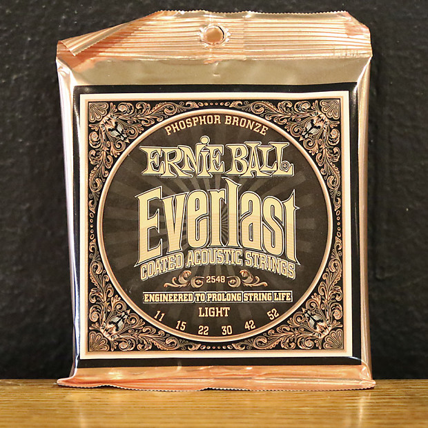 Ernie Ball 2548 Everlast Coated Light Acoustic Guitar Strings, .011 - .052 image 1