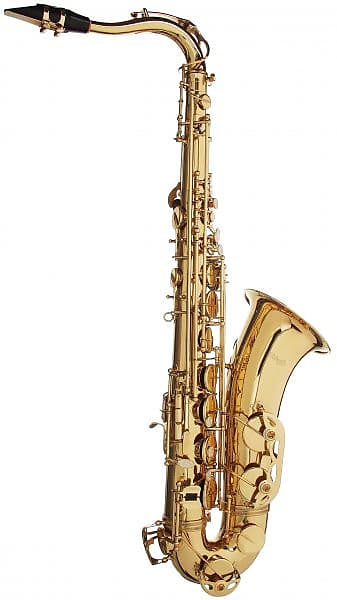 Stagg Bb Tenor Saxophone W Abs Case W/High F# Key Gold Lacquer Sax Ws-Ts215 image 1