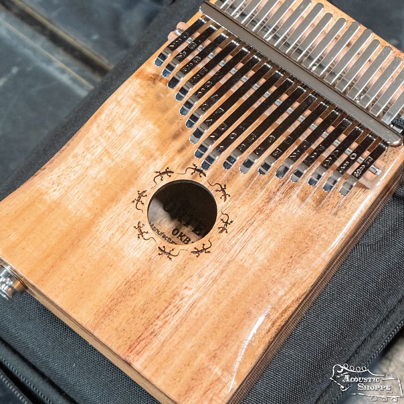 Ortega OKB1E Lizard Series Solid Acacia Wood Kalimba w/ | Reverb