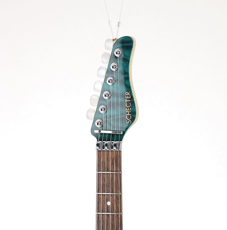 ギター SCHECTER EX-V-24 Black Turquoise SCHECTER EX V 24 CTM FRT Black Turquoise (S/N:110615) (07/26