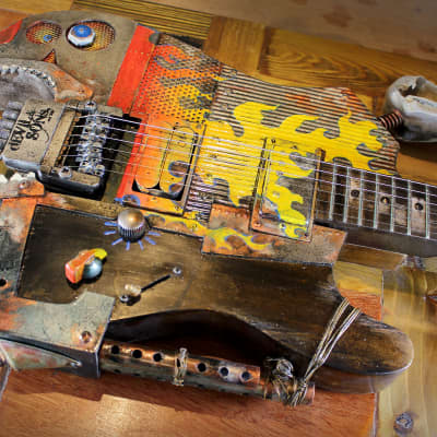 Mad Max Apocalypse  "The Flames"  headless guitar image 11