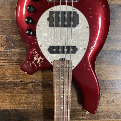 2004 Ernie Ball Music Man Bongo 4 HS Electric Bass Candy Red Active Pickups w/ OHSC image 17